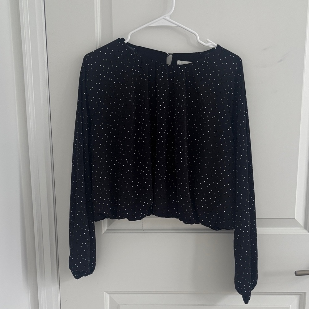 H&M Black and White Polka Dot Blouse